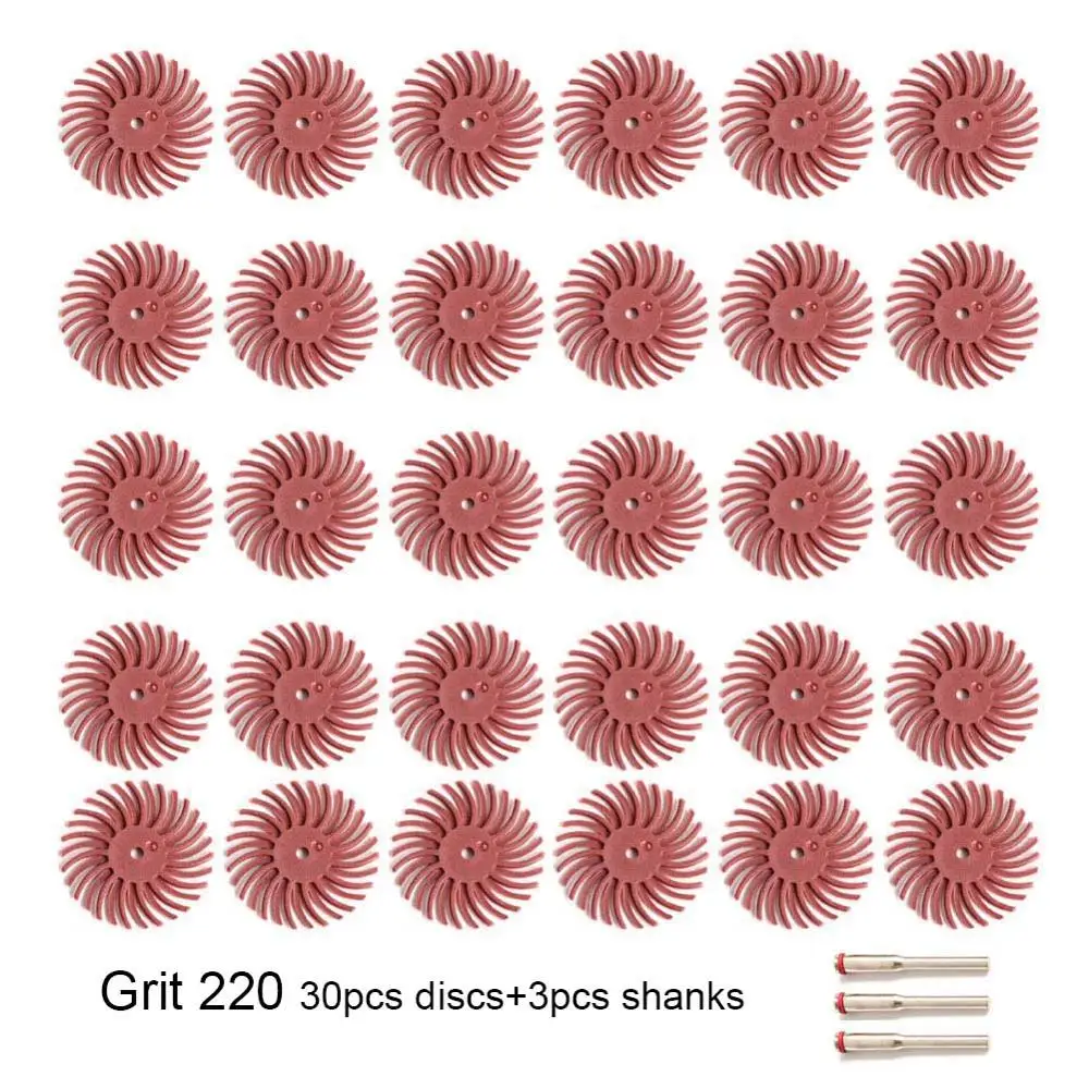 

CN 1Inch Radial Bristle Disc Kit Abrasive Brush 1/8" 3 2.35mm Shank Detail Polishing Wheel for Dremel Rotary Tool Accessories