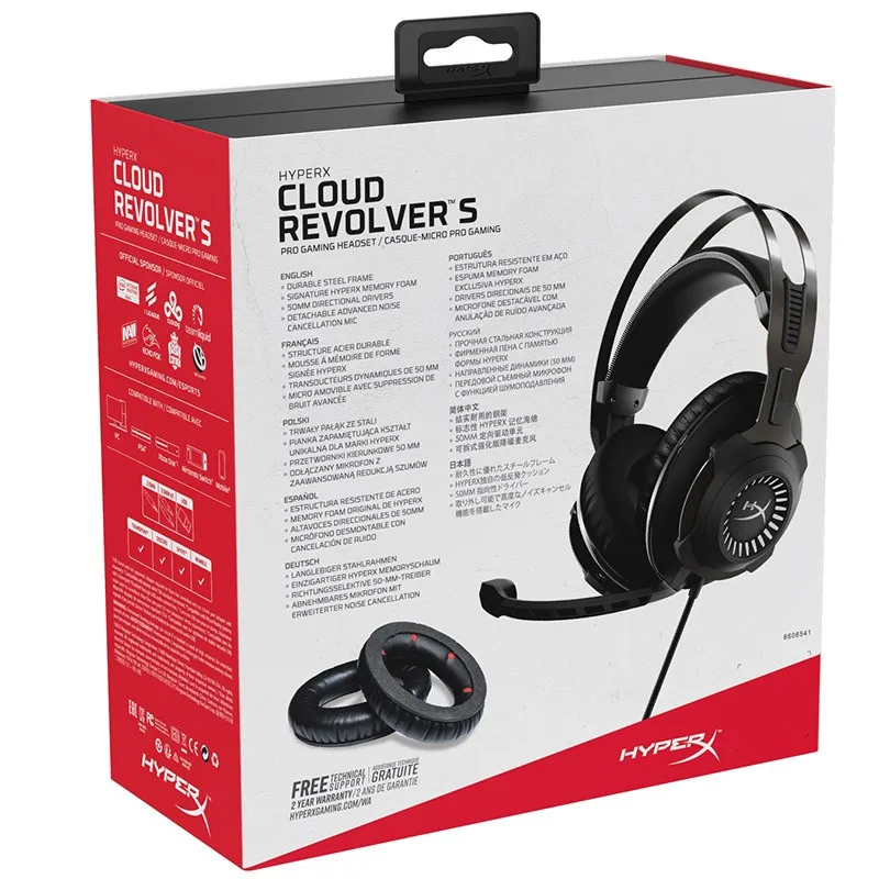 Игровые наушники Kingston HyperX Cloud Revolver S гарнитура с объемным звуком Dolby 7 1 для