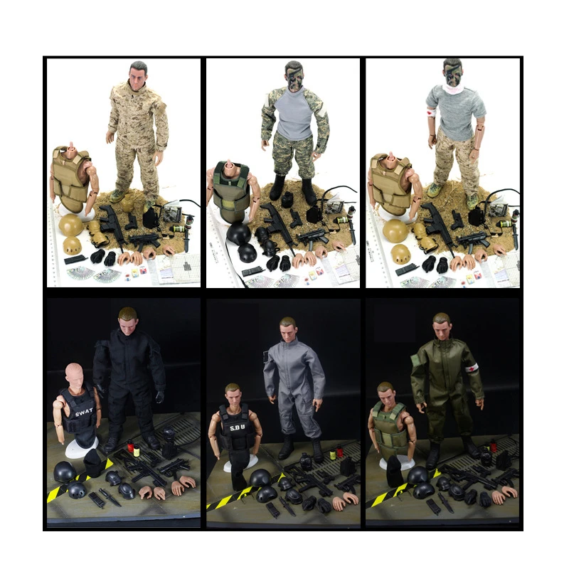 

12'' Special Forces Soldiers Military Army Man Action Toy Figures Play Set for Children