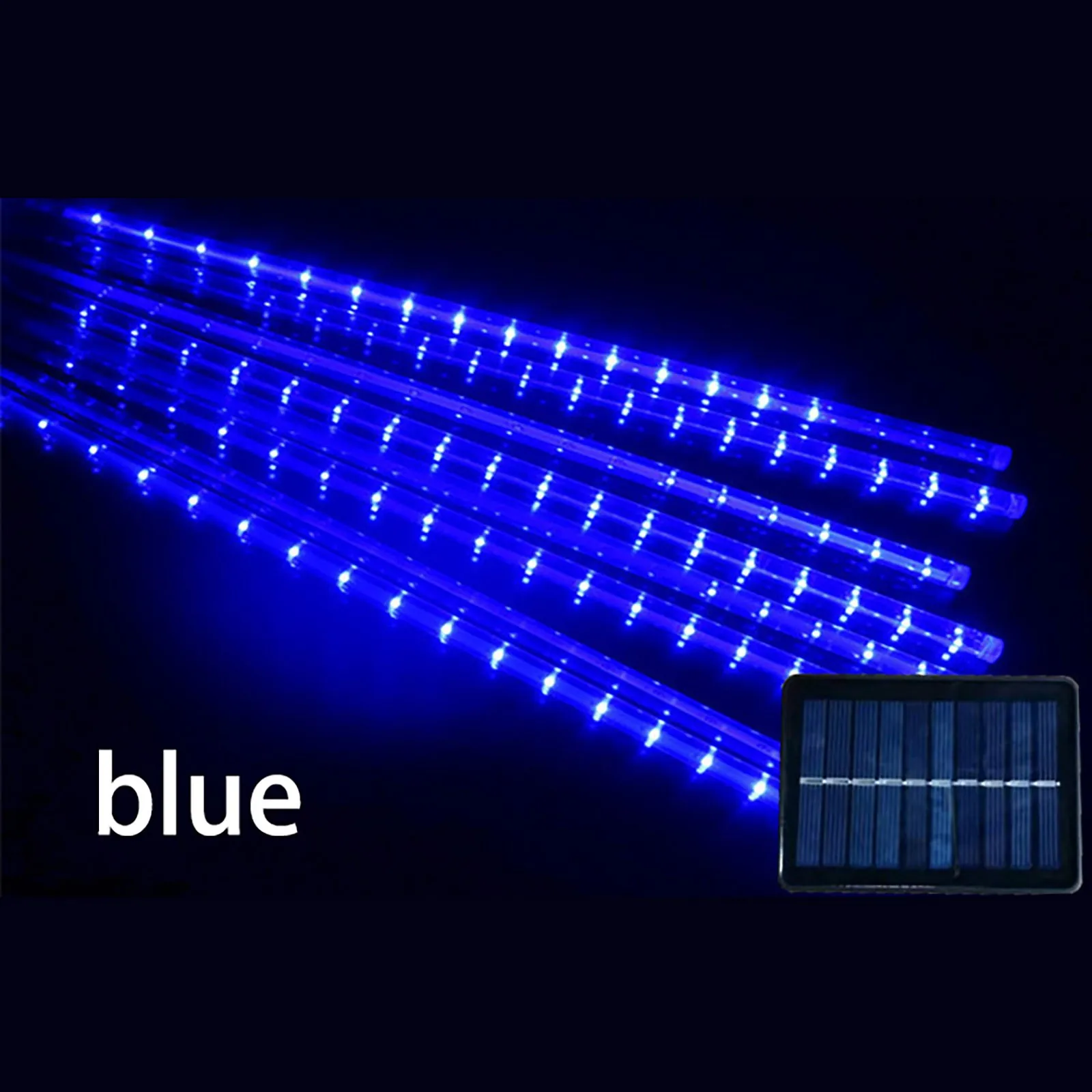 Solar Powered LED Meteor Shower Icicle Christmas Lights Waterproof Raindrop Tube String For Garden Holiday Wedding Party | Лампы и