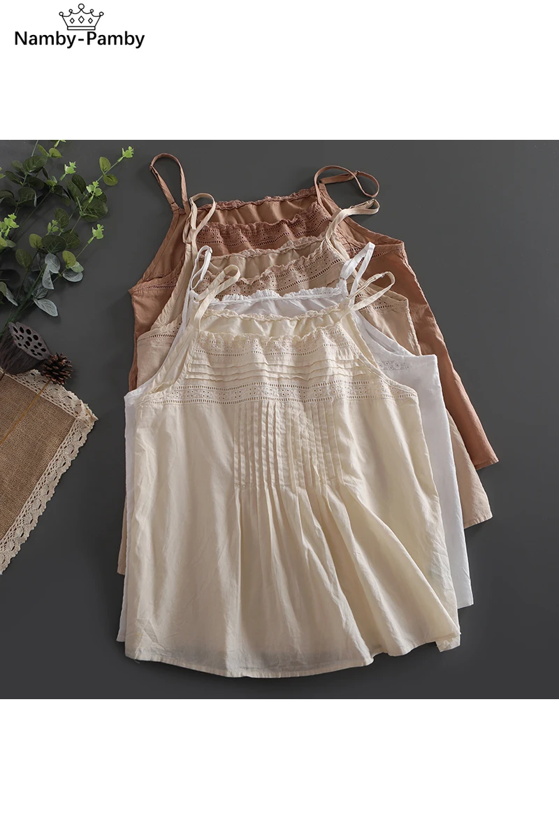 

4 colors optional -- Sleeveless pleated top women camis casual tops Chic solid camis