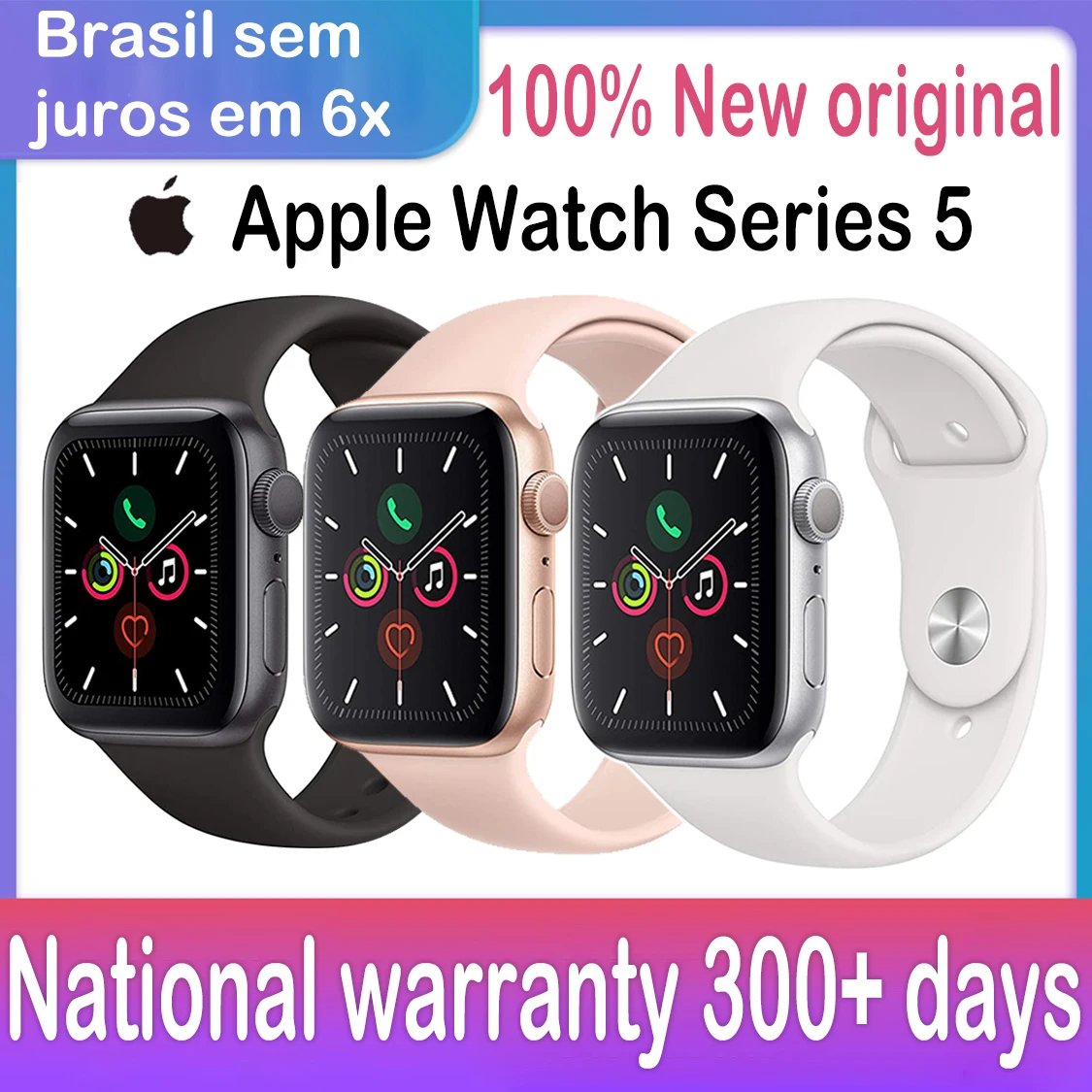 

New Original Apple Watch Series 5 GPS Cellular iwatch 40MM/44MM Aluminum Case Sport Band Smart watch