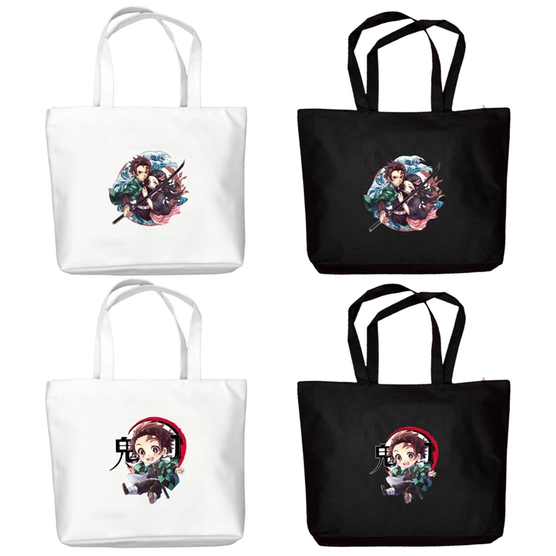 

Japan Anime Comic Demon Slayer Kimetsu No Yaiba Animation Canvas Shoulder Bag Handbag Shopping bags Handbag For Teenager boy Sac