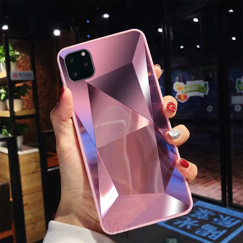 Блестящий 3D чехол с текстурой бриллианта для iPhone 11 Pro Max X XS Max Bling Phone Cover для iPhone XR 6 6s 7 8 Plus Coque