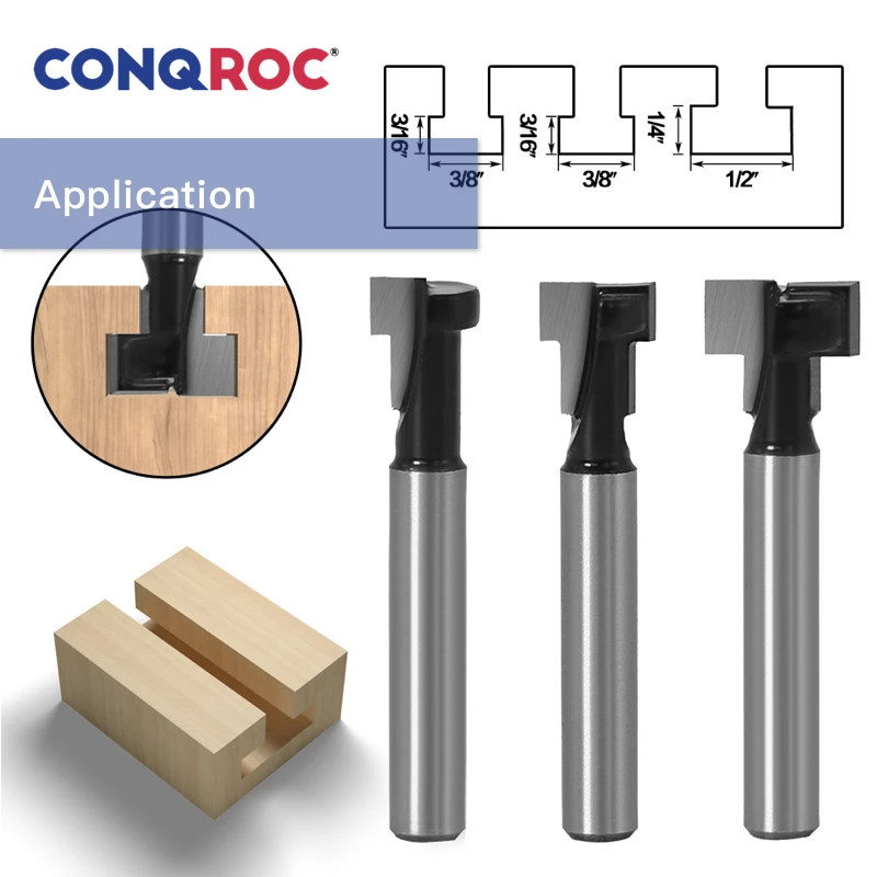 Набор фрез для резки комплект из 3 Т образных насадок с отверстием под ключ 6 мм
