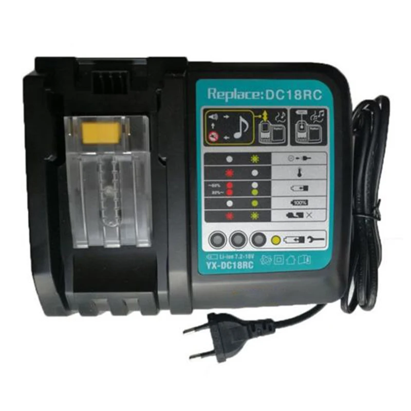 Dc18Rct запасное литий ионное зарядное устройство 6A зарядный ток для Makita 14 4 в 18 Bl1830