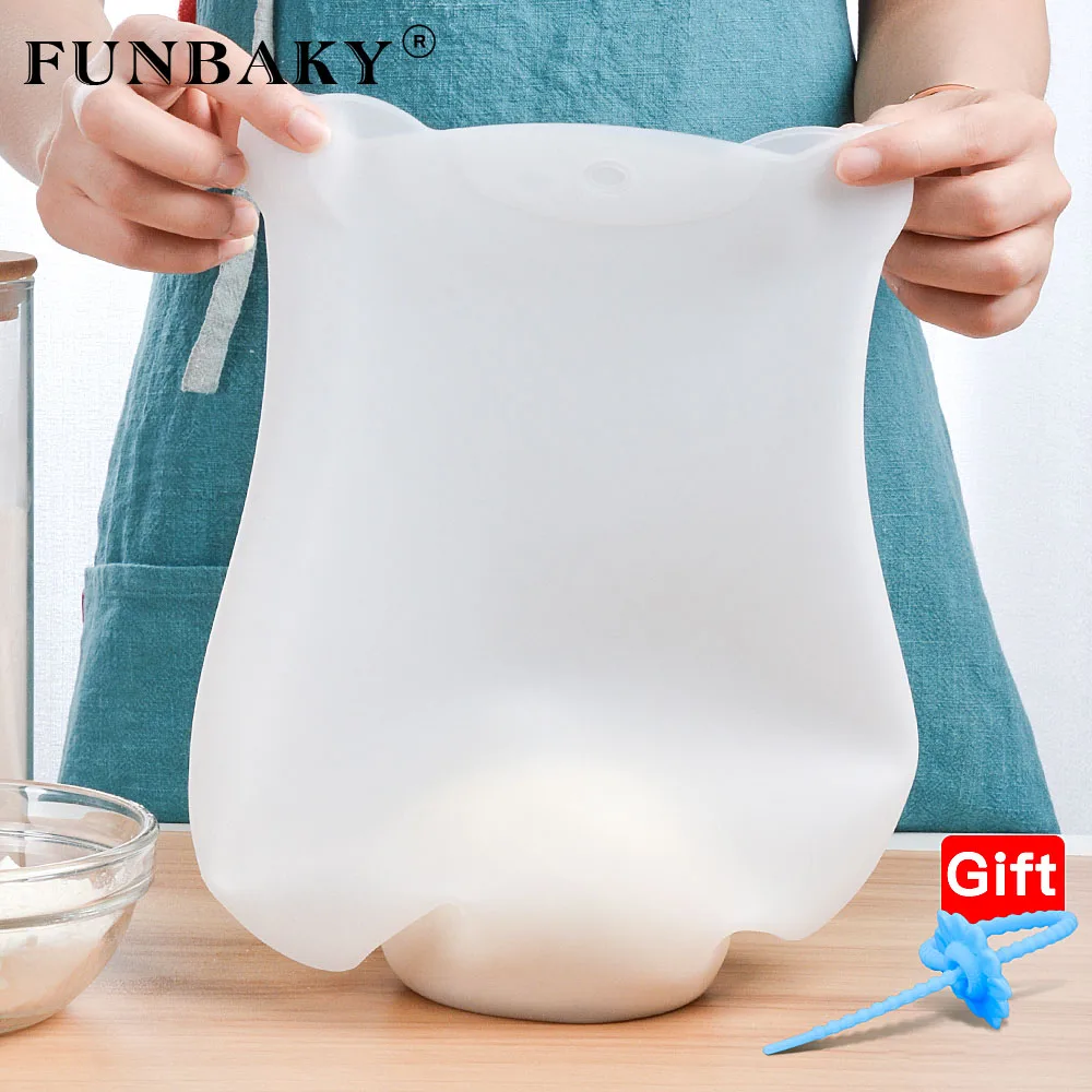 

FUNBAKY Silicone Kneading Dough Bag Flour-Mixing Bags Baking Tool Kitchen Gadget Accessories