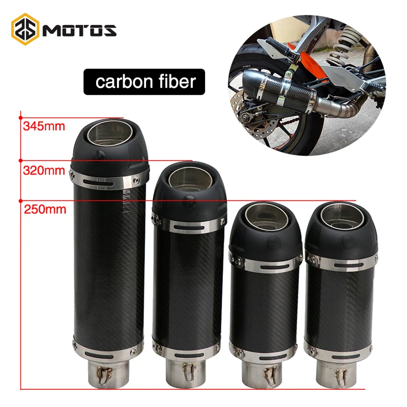 Универсальный глушитель выхлопных газов для мотоцикла 51 мм 250 345 мм|Выхлопные