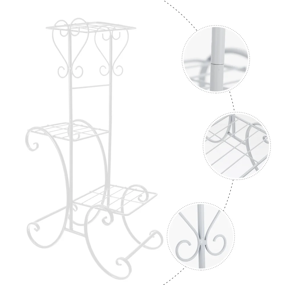 

1Pc Decorative Flowerpot Shelf Iron Flowerpot Stand Flowerpot Storage Support
