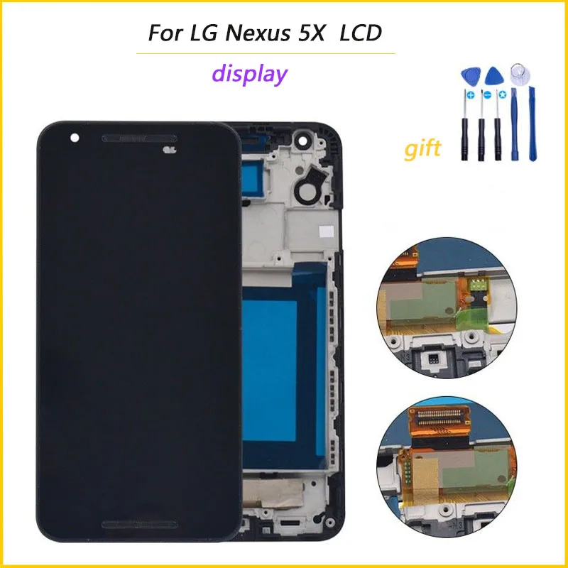 100% протестированный дисплей для LG nexus 5X ЖК H790 H791 H798 сенсорный экран с рамкой