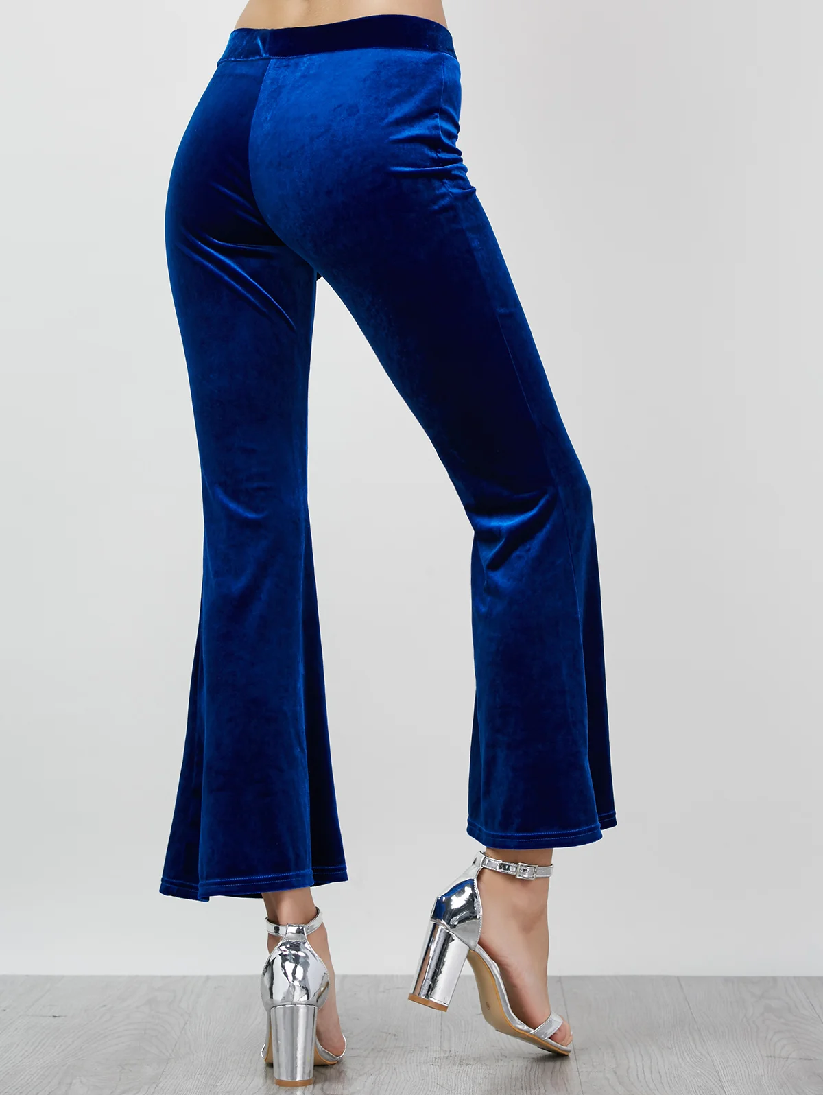 Новые Женские однотонные длинные расклешенные брюки узкие с высокой талией и