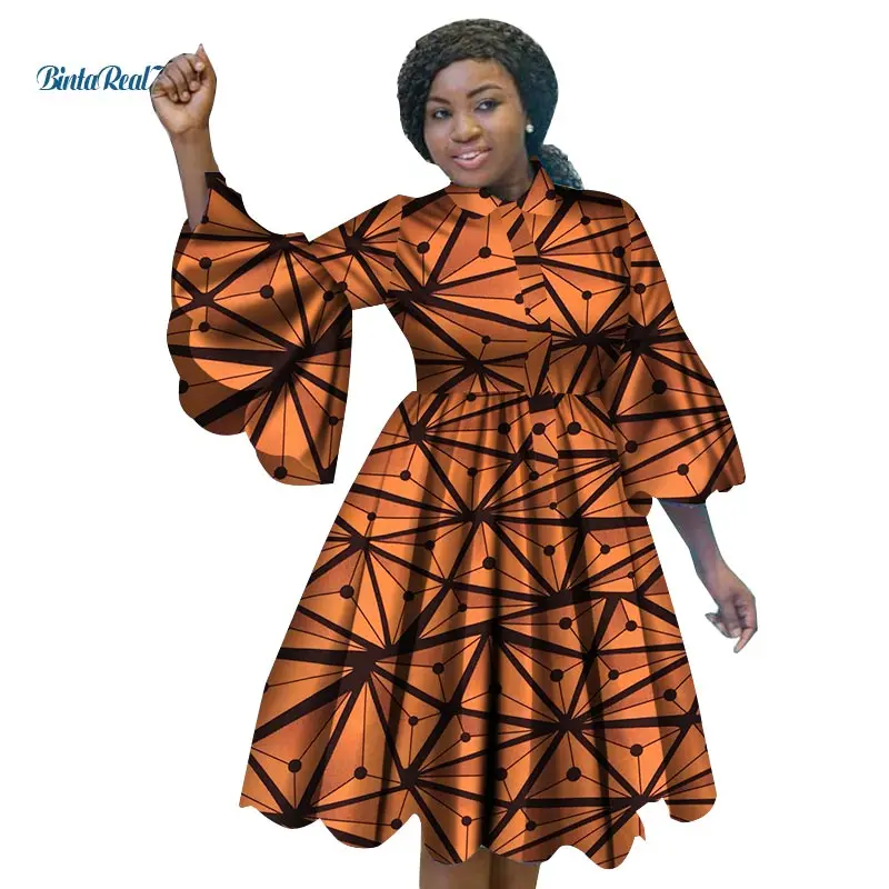 Модные платья с Африканским принтом для женщин базин богатый прекрасное красное