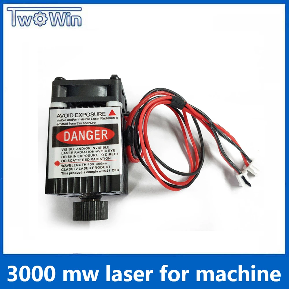 3000mw laser for  CNC Laser Engraver DIY Logo Mark Printer Cutter Laser Engraving Machine Woodworking 80x80mm Engraving Range