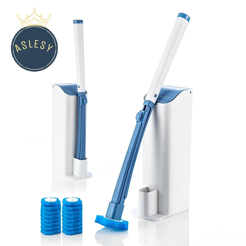 

Toilet Cleaning Brush Set Replaceable Brush Head Bathroom Toilet Bowl Cleaner Tool Deep Cleaning Wand Long Handle Soft Tool