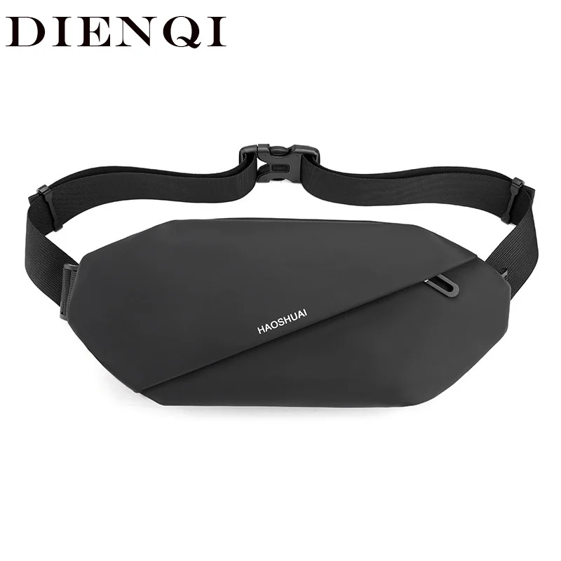 

DIENQI Single-strap Men Chest Bag Fanny Pack Belt Holster Pouch Waist Sling Bag Waterproof Male Phone Crossbody Bag For Men 2021