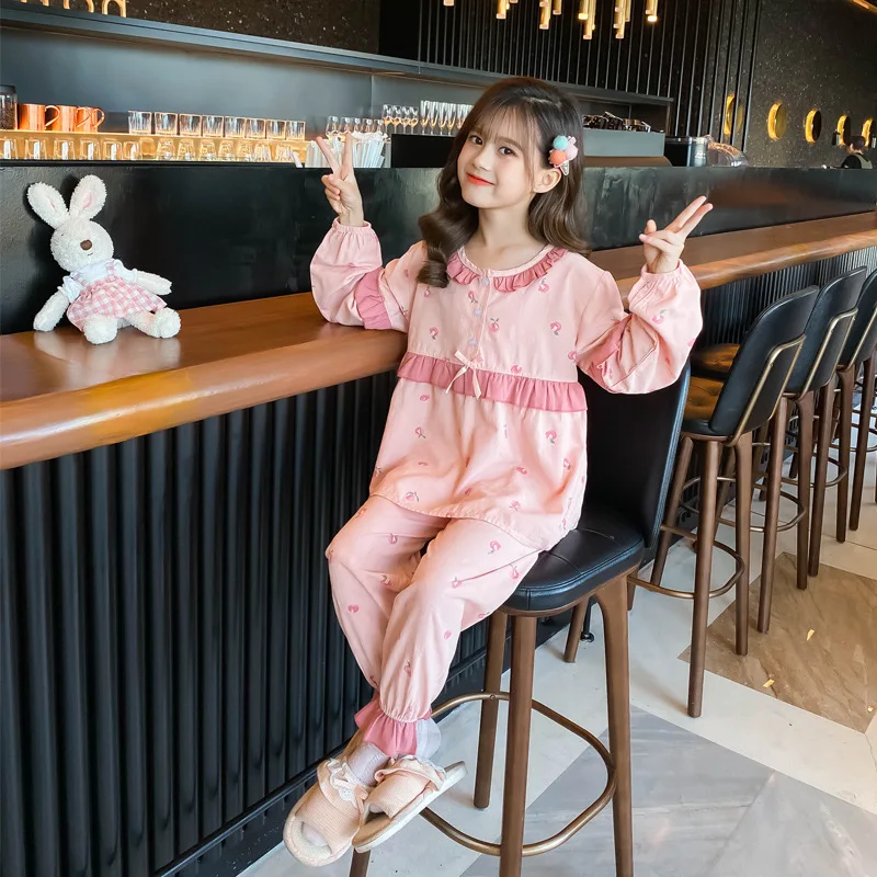 

Пижамный комплект для мамы и дочки, из хлопка и вискозы