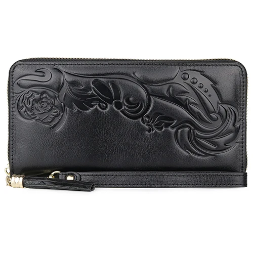 

High Quality Fashion Female Purse Card Holder Long Clutch Bag Genuine Leather Women Wallets Luxury Brand Design