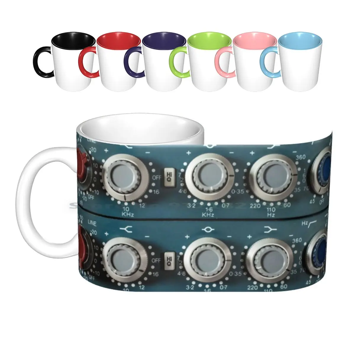 Ten 80 4 Ceramic Mugs Coffee Cups Milk Tea Mug Neve 1073 1084 Recording Studio Sound Engineer Producer Mixing Console Desk Ams
