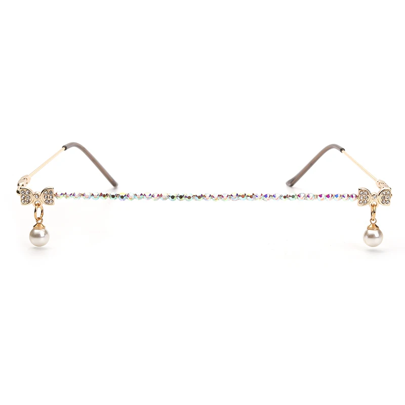 One Piece Rhinestone Eyeglass Frames Diamond Sunglasses For Women Eye Glasses Men Eyewear Decoration | Аксессуары для одежды