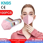 100 шт многоразовые маски FFP2 CE KN95 маска для лица 5-слойный фильтр 95% PM2.5 маски для рта маскарильяс защитная маска для взрослых