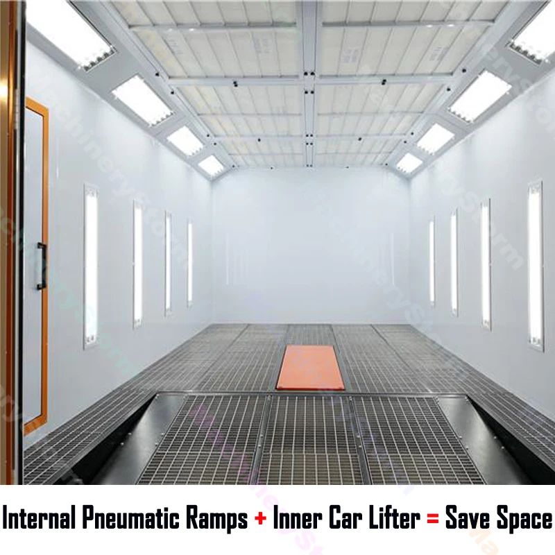 Автомобильная окрасочная камера с ножничным подъемником духовка пневматические