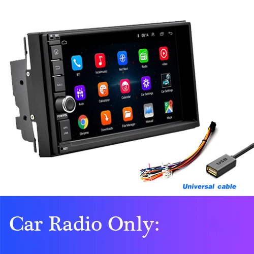 Radio Only AMPrime 2 Din Car Radio 7" Android Car Multimedia GPS Navigation Bluetooth Touch screen Wifi Car Audio Stereo FM USB MP5 player - Цвет: Radio Only