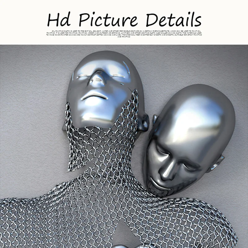 Металлическая фигурка искусство холст живопись романтические абстрактные