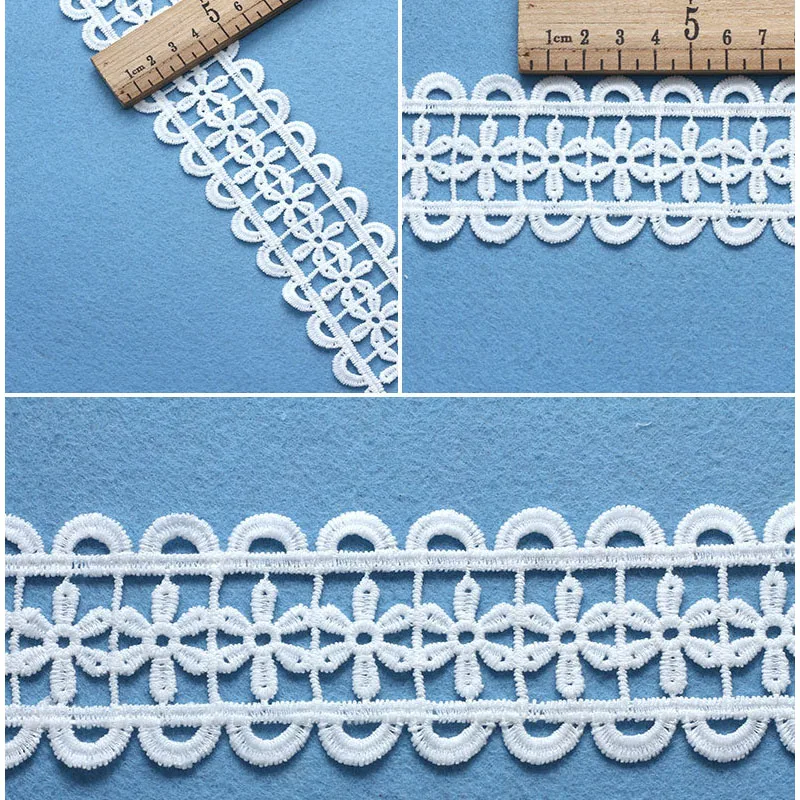 Кружевная лента белая кружевная ткань отделка Вышивка для шитья женские