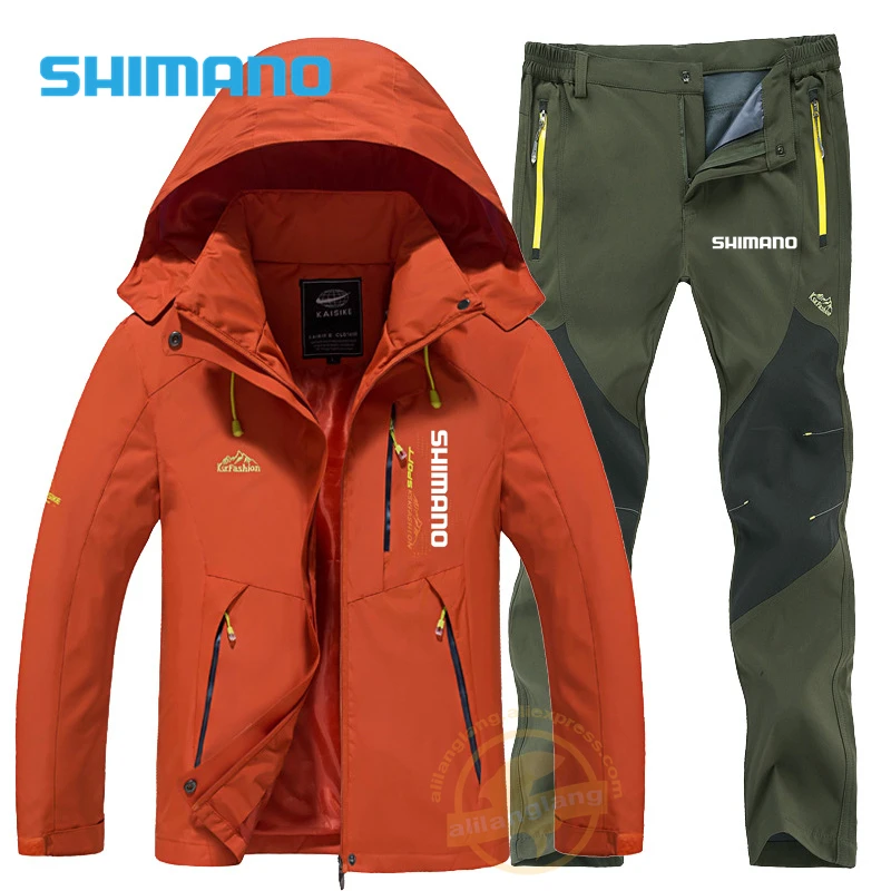 

SHIMANO Autumn Winter Windproof Waterproof Fishing Suits Outdoor Sport Hooded Fishing Jackets Men's Breathable Fishing Clothing