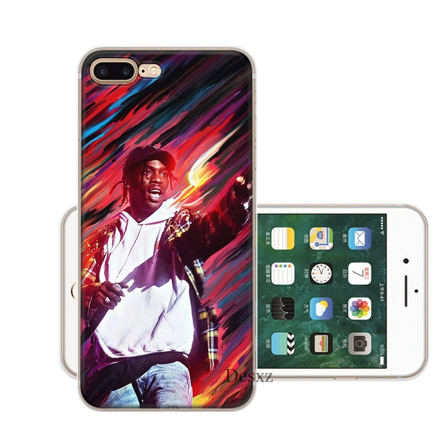 7 Мобильный чехол для телефона Iphone X XS Max XR 6 6S 7 8 Plus 5 5S SE жесткий чехол Трэвиса Скотта хип-хоп - Цвет: 7