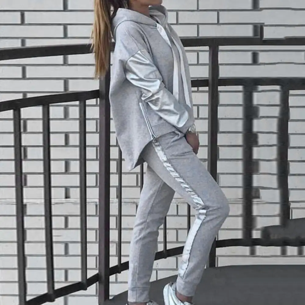 

2pcs Warm Velvet Pant Suits Women Outfits Autumn Winter Hooded Sweatshirt Pants Two-piece Set Women Tracksuit комплекты одежды