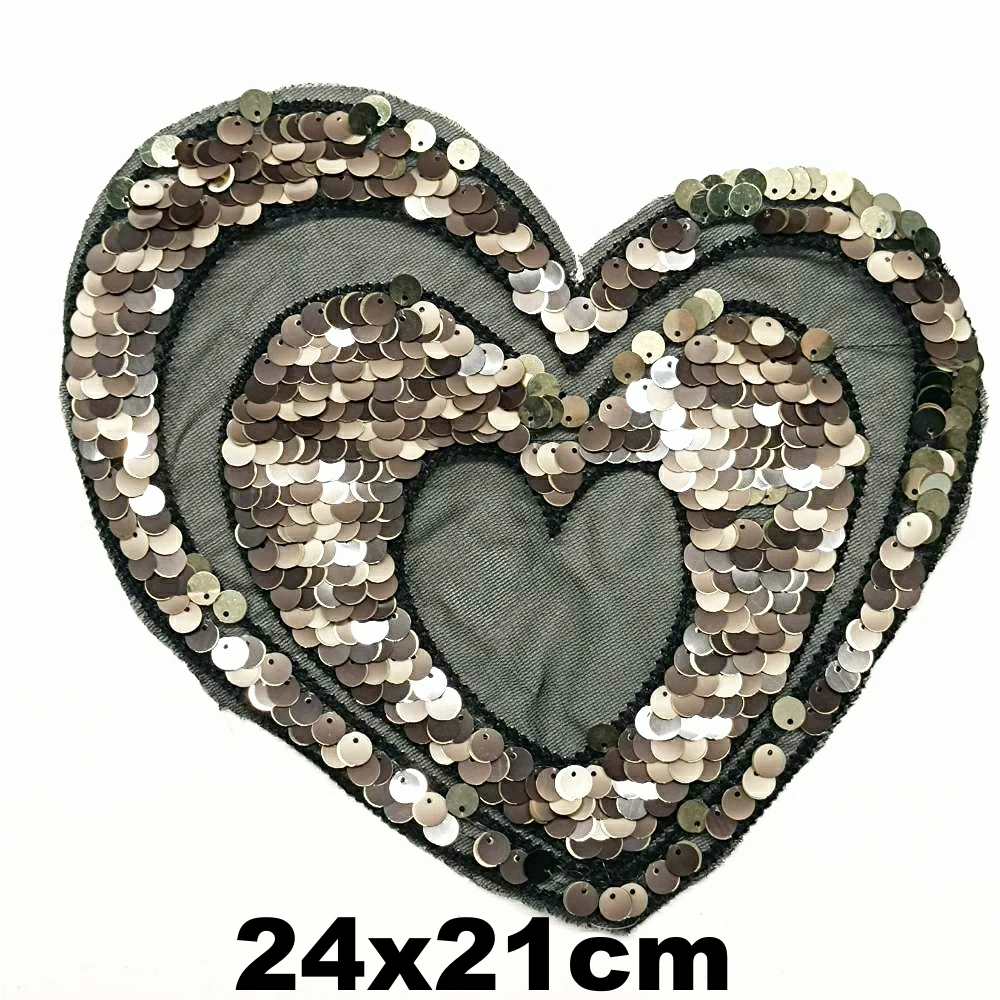 

Accessory large embroidery big love heart cartoon patches for clothing AZ-3396