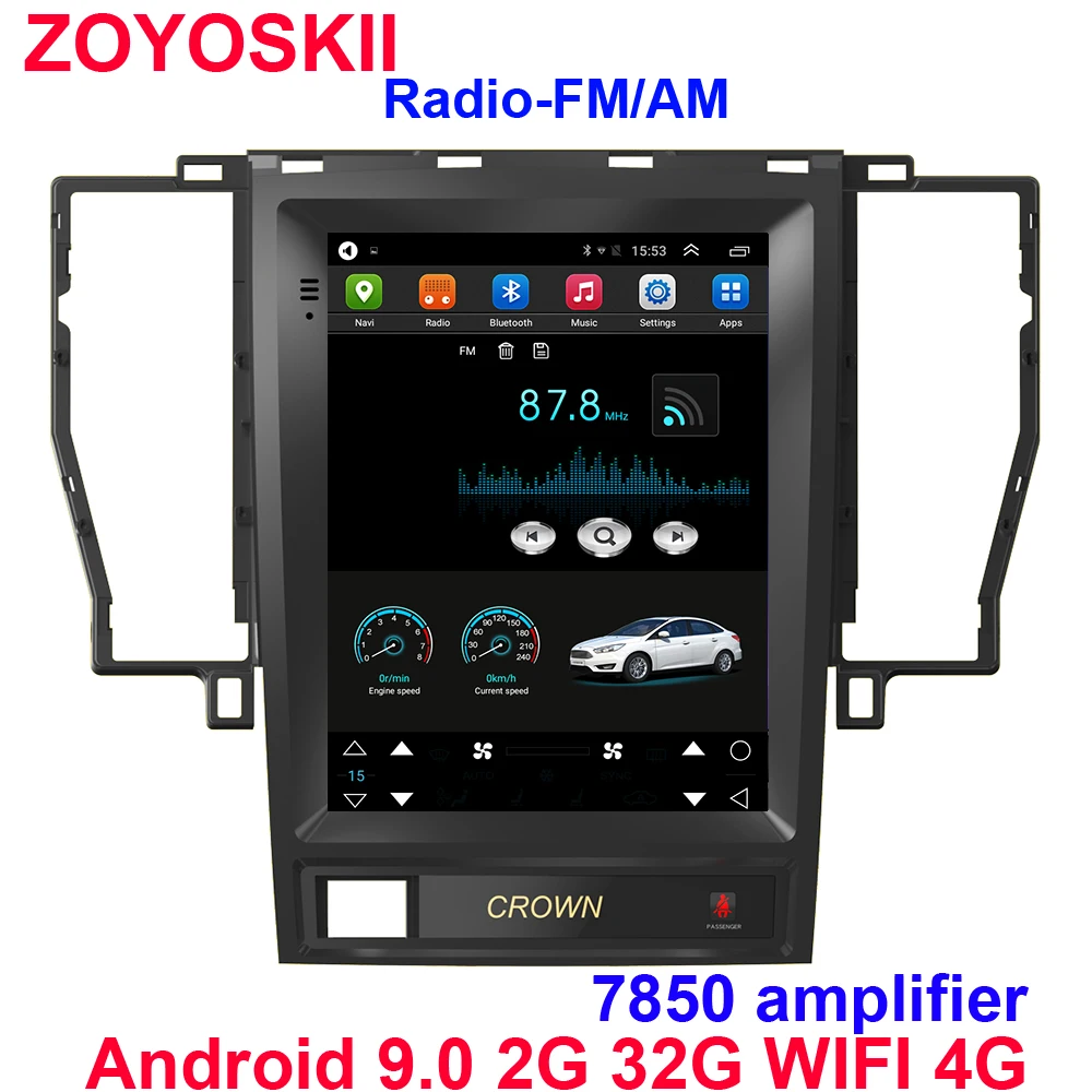 Android 9 0 10 4 inch вертикальный Тесла стиль автомобиля радио GPS bluetooth навигации плеер WI