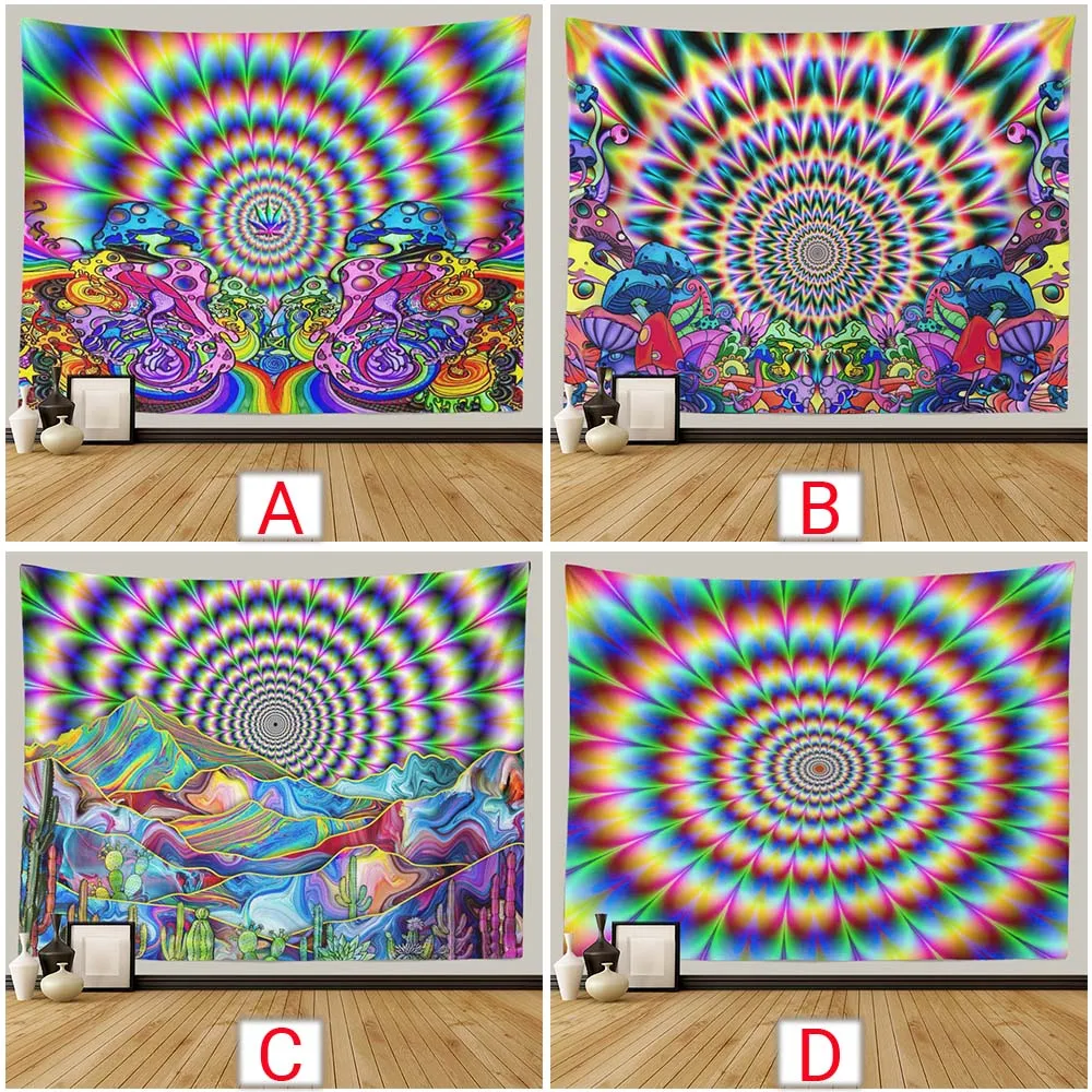 SepYue Tapestry Wall Hanging Bohemian Psychedelic Art Decorative Background for Living Room Bedroom Mandala 95x73cm | Дом и сад