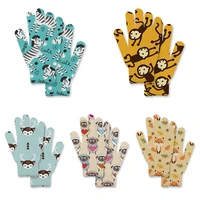 3d printed cartoon monkey gloves spring cycling stretch gloves high quality male working gloves womens touch screen gloves