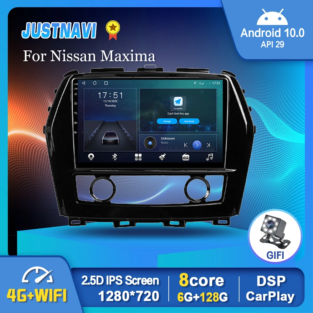 

Car Radio Multimedia Video Player For Nissan Maxima 2011-2018 DSP Autoradio Android 10.0 GPS WiFi 4G Caprplay Auto Stereo No DVD
