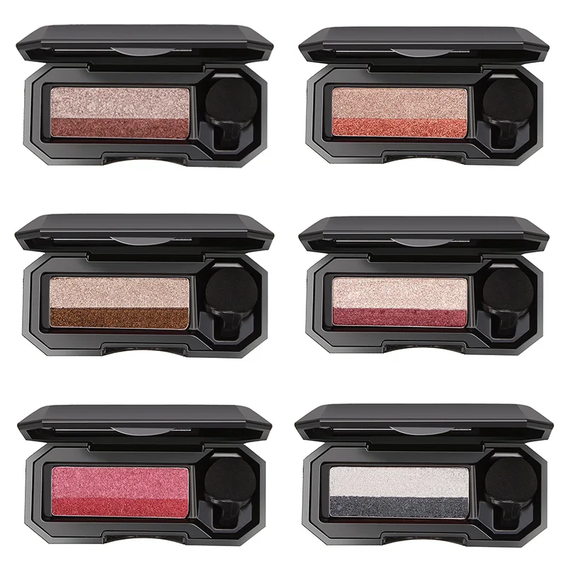 Прямая поставка 1 шт. женская двухцветная палитра теней для век ленивый стойкий