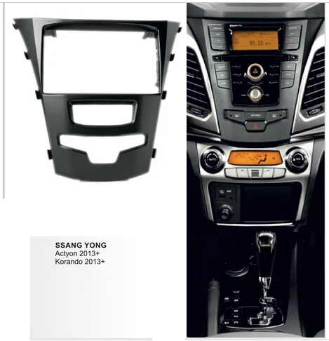 Автомагнитола для SSANGYONG Actyon Korando 2013 + радио DVD стерео CD панель лицевая отделка