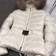 Новое поступление, женское короткое пуховое пальто, зимняя куртка, пальто с меховым воротником, супер Роскошные пуховые парки, брендовый женский пуховик, теплое зимнее пальто