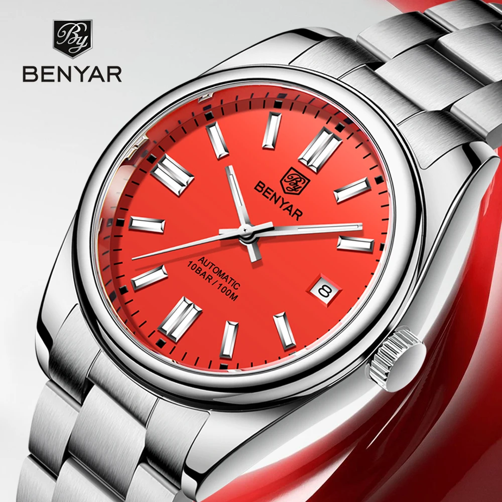 

2021 New BENYAR 39MM Men's Watches Luxury Automatic Watch Men Mechanical Wristwatches Clock Stainless Steel Sport Reloj Hombre