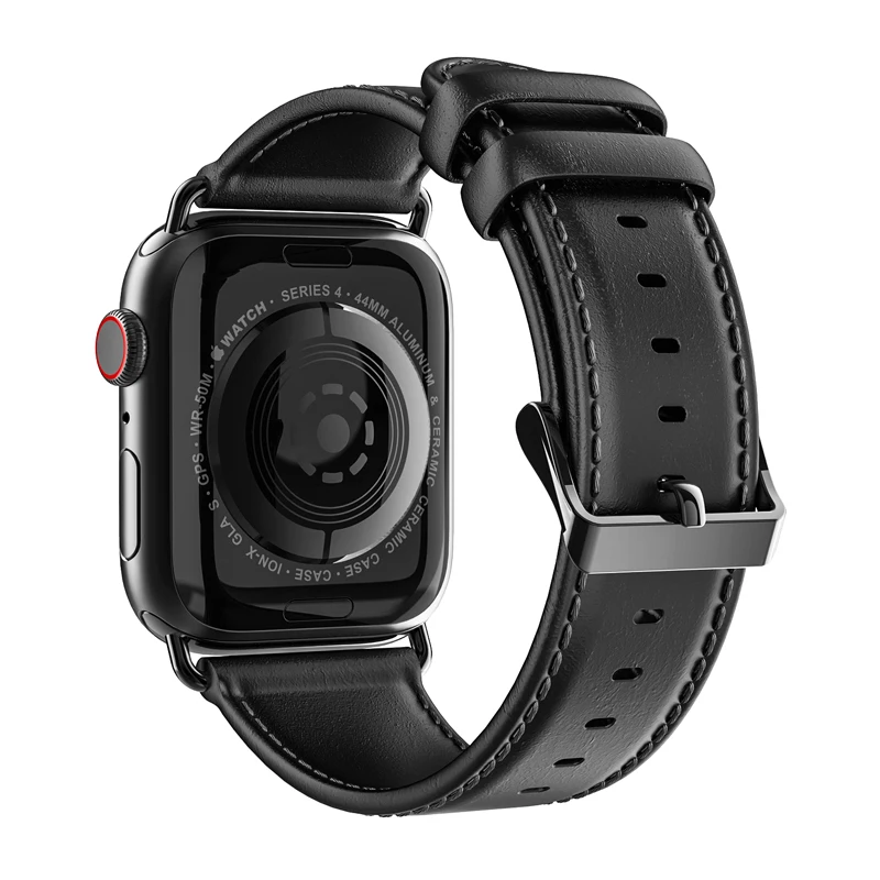Ремешок для Apple watch 44 мм 40 мм correa iwatch series 5 4 3 2 высококачественный кожаный ремешок 42 мм 38 мм аксессуары для Apple watch
