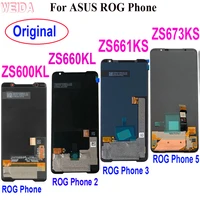 original lcd for asus rog phone 2 phone 3 phone 5 zs660kl zs600kl zs661ks zs673ks lcd display touch screen digitizer assembly