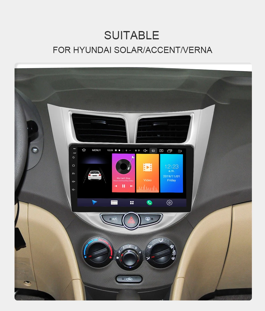 ISUDAR Автомагнитола для hyundai/Solaris/Verna/Accent 2 din Android 9 Авторадио Мультимедиа gps ram 2 Гб rom 32 ГБ USB DVR AHD камера