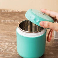 free shipping mini thermal lunch box food container with spoon stainless steel vaccum cup soup cup insulated lunch box