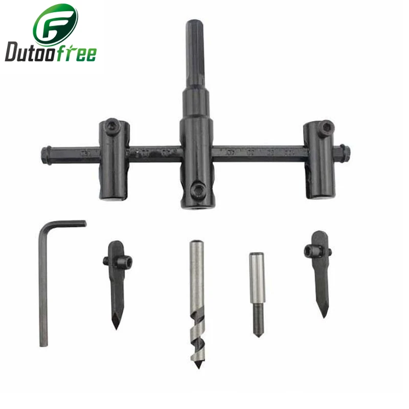 Регулируемая круглая пила для древесины и гипсокартона 1 комплект сверло резки