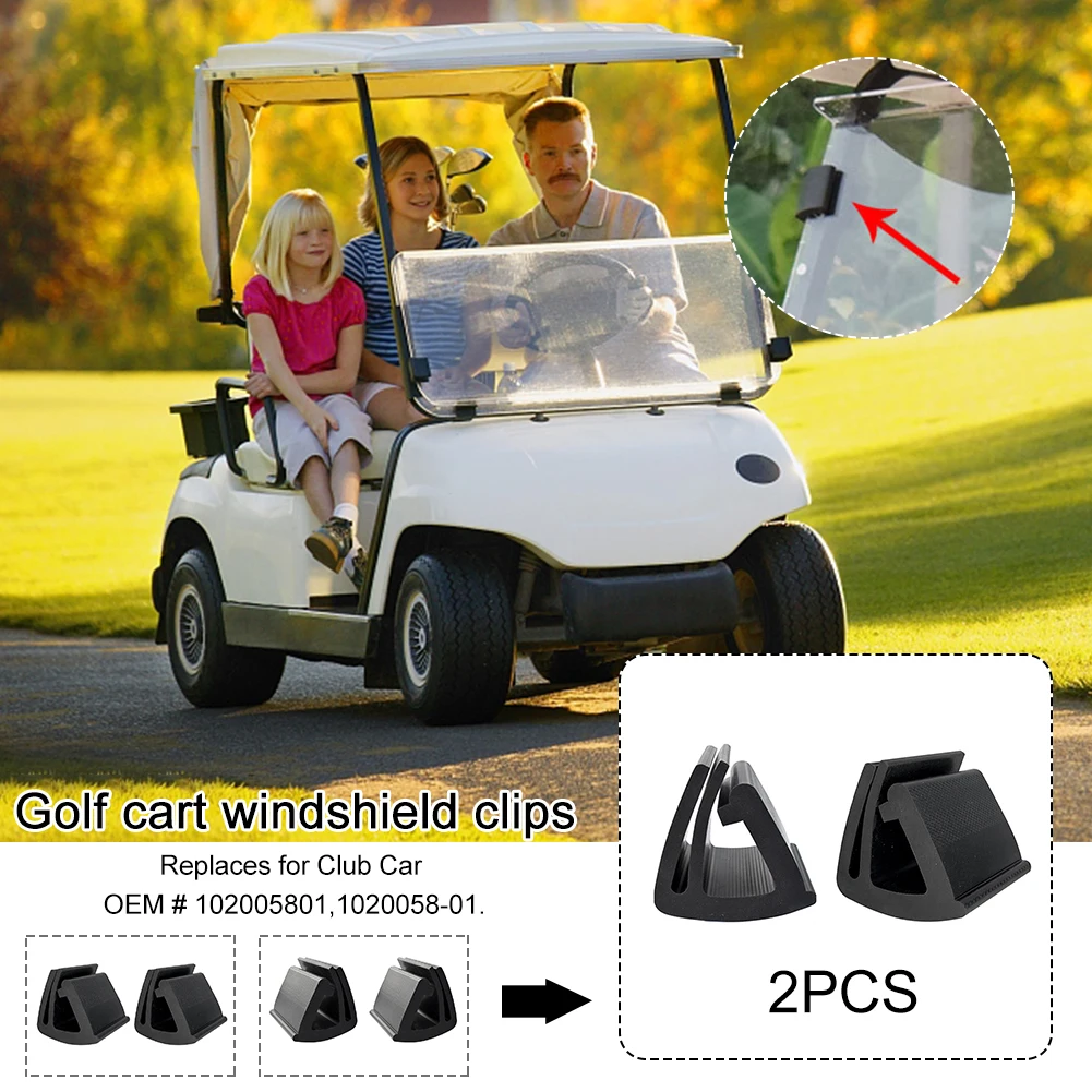 

1pair Mini 102005801 Portable Windshield Retaining Clips Black Golf Cart Practical 1020058-01 Fixing Tool For Club Car
