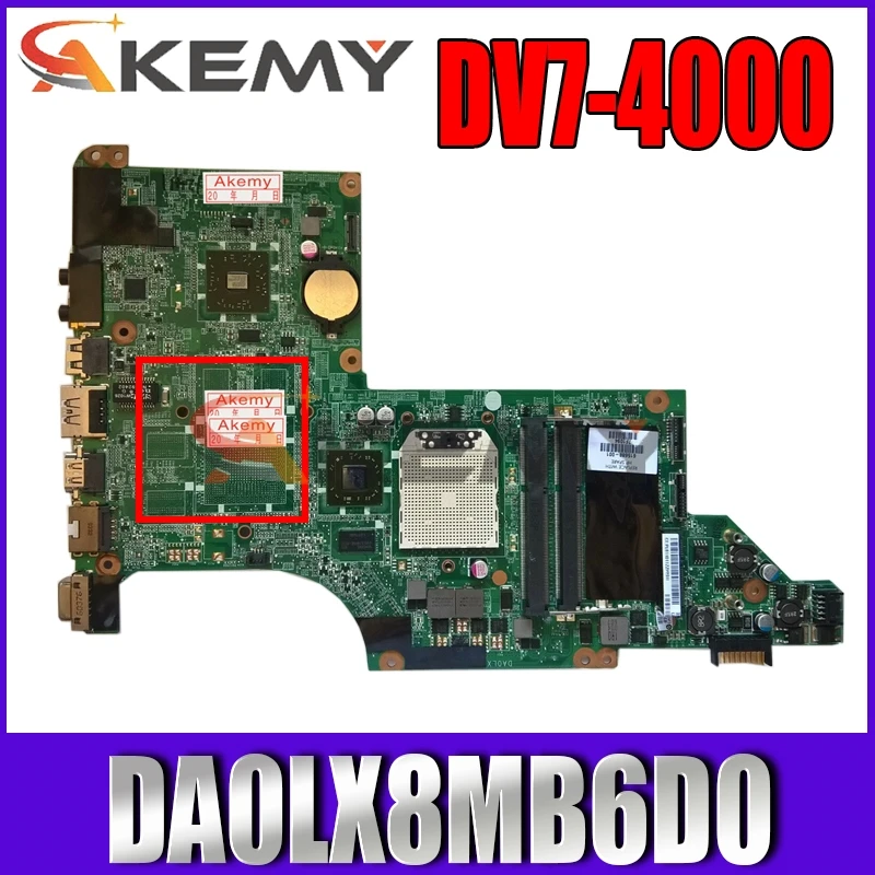 

AKemy Laptop motherboard For HP Pavilion DV7 DV7-4000 Mainboard 605496-001 605496-501 DA0LX8MB6D0