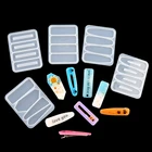 Позолоченная металлическая заколка для волос, форма из смолы для самостоятельной сборки, заколка для волос, Геометрическая заколка для волос из эпоксидной смолы, силиконовая форма