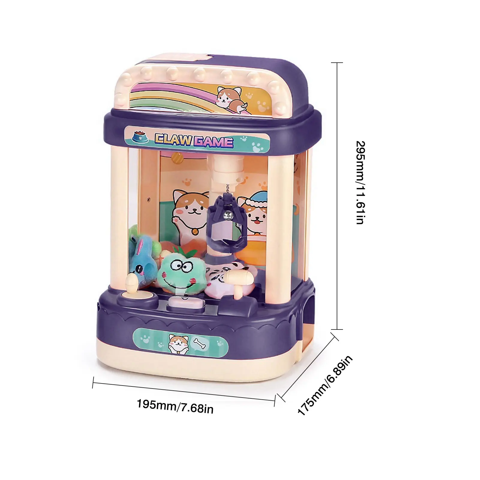 

Small Light Claw Game Machine With Music And Lighting Simulation Mini Funny USB Battery Powered Toy Gift For Baby Kids Toddlers