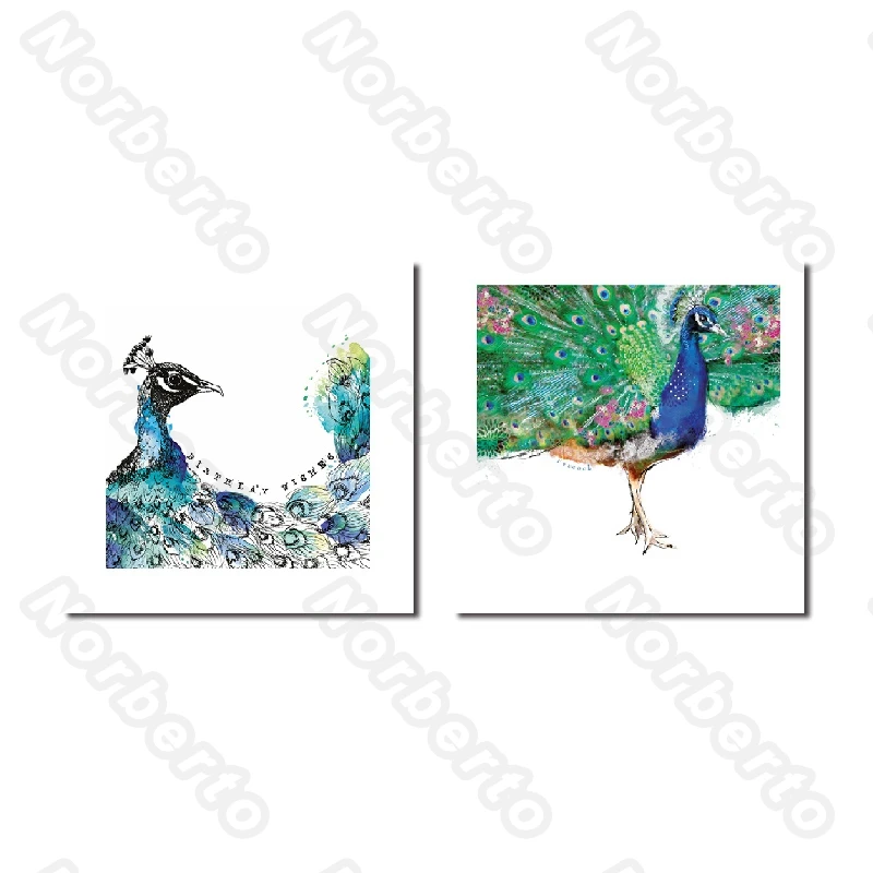

Canvas Painting Wall Poster The Scene of Gorgeous Peacock Showing Its Tail for Living Room Bedroom Decoration